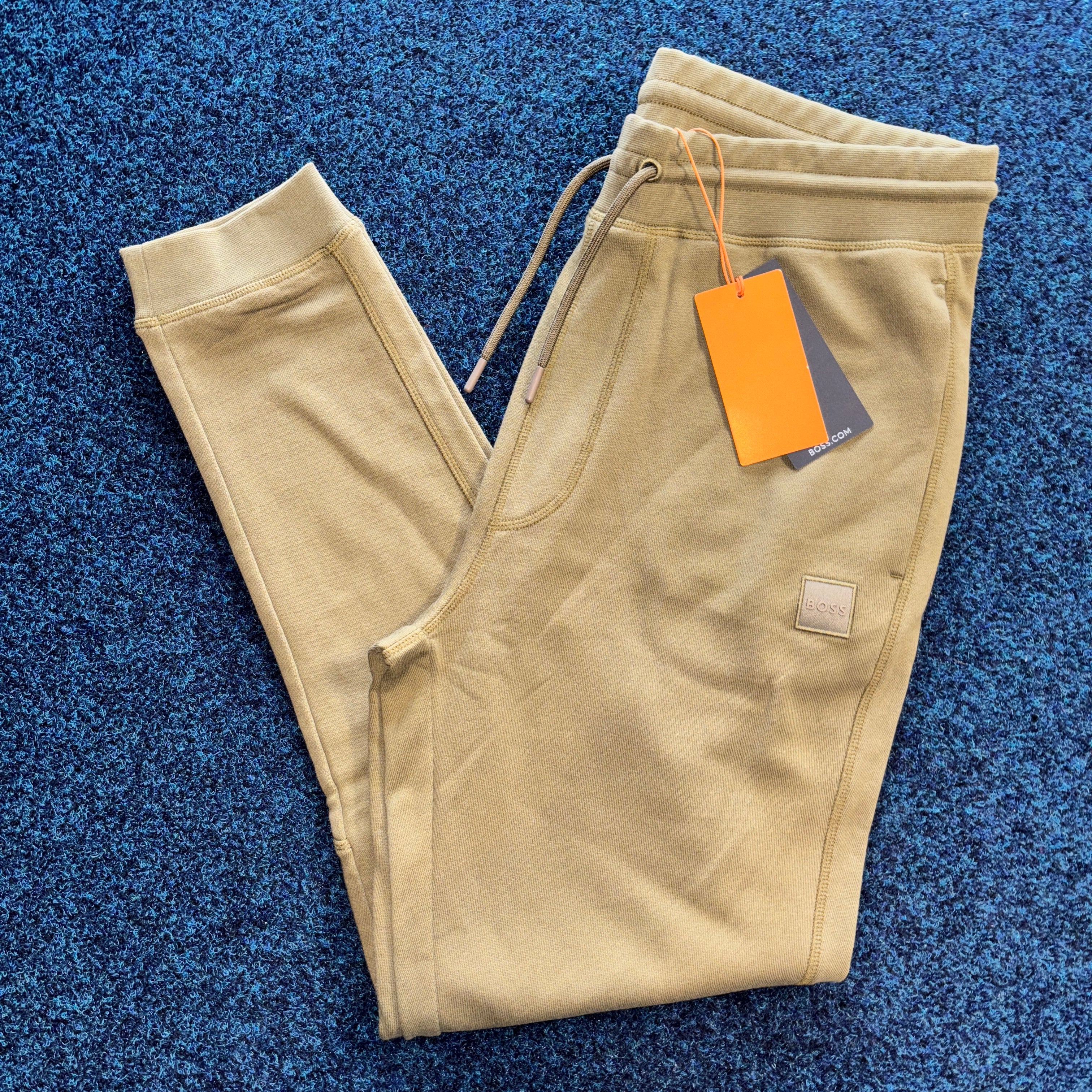 BOSS TRACKSUIT BOTTOMS KHAKI