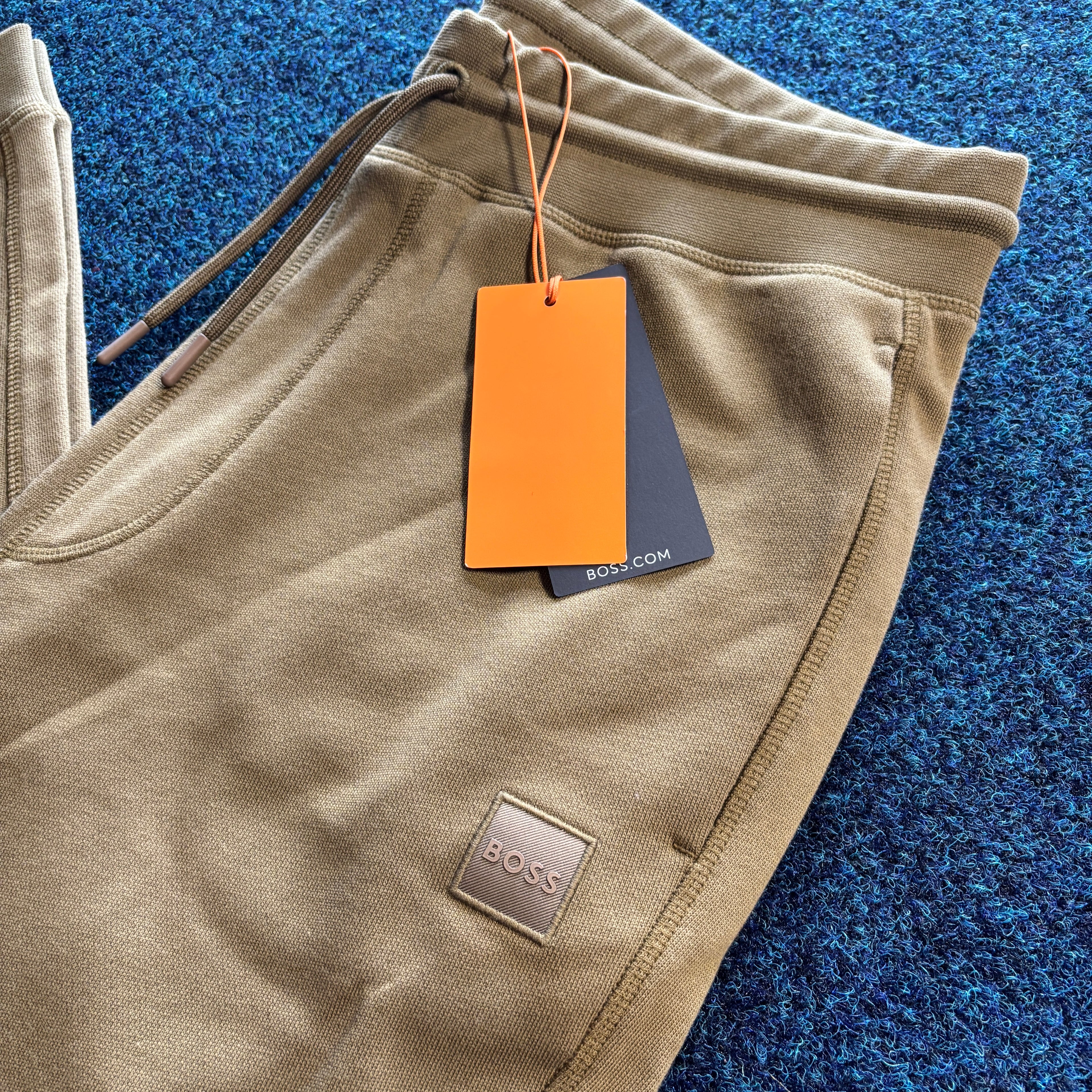 BOSS TRACKSUIT BOTTOMS KHAKI