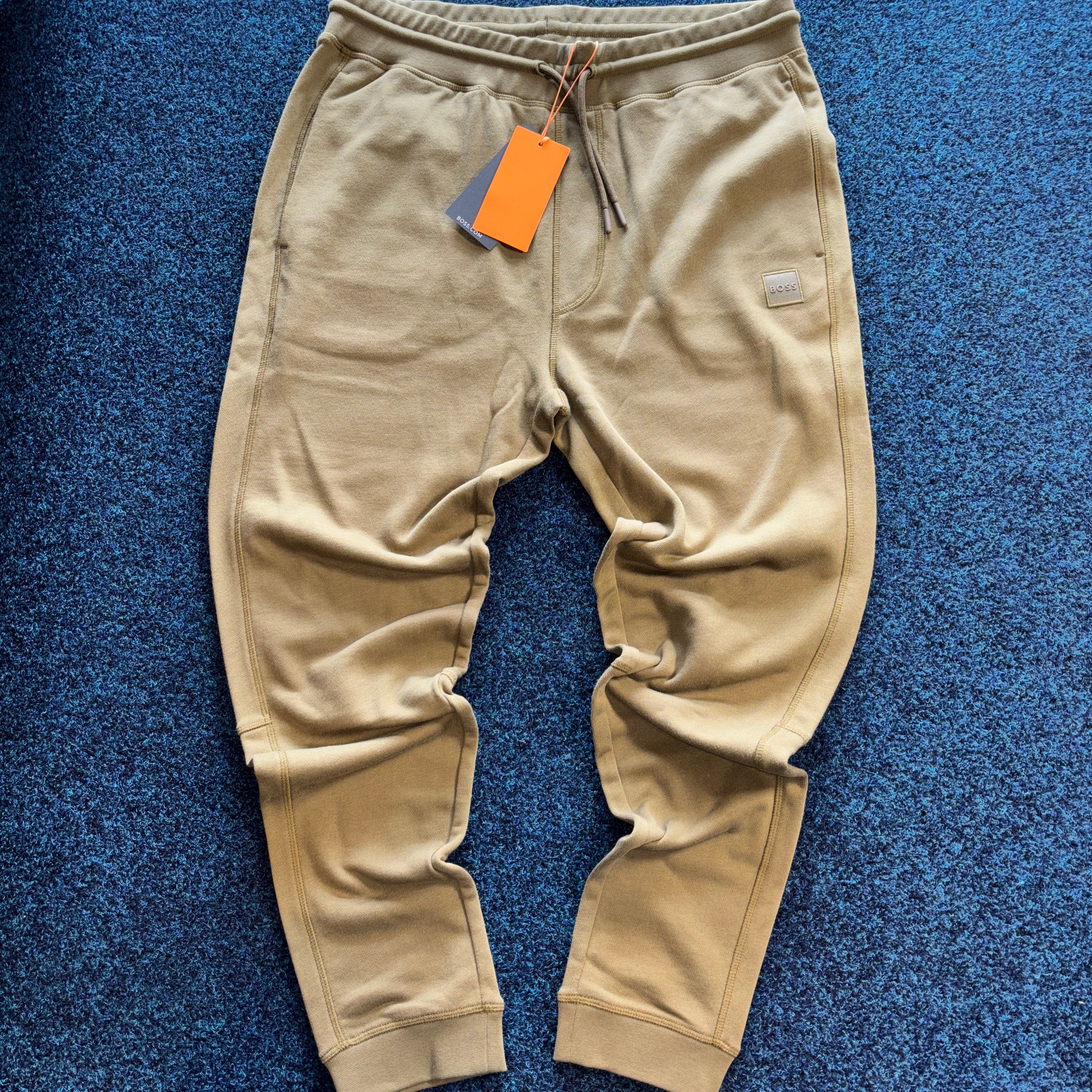 BOSS TRACKSUIT BOTTOMS KHAKI