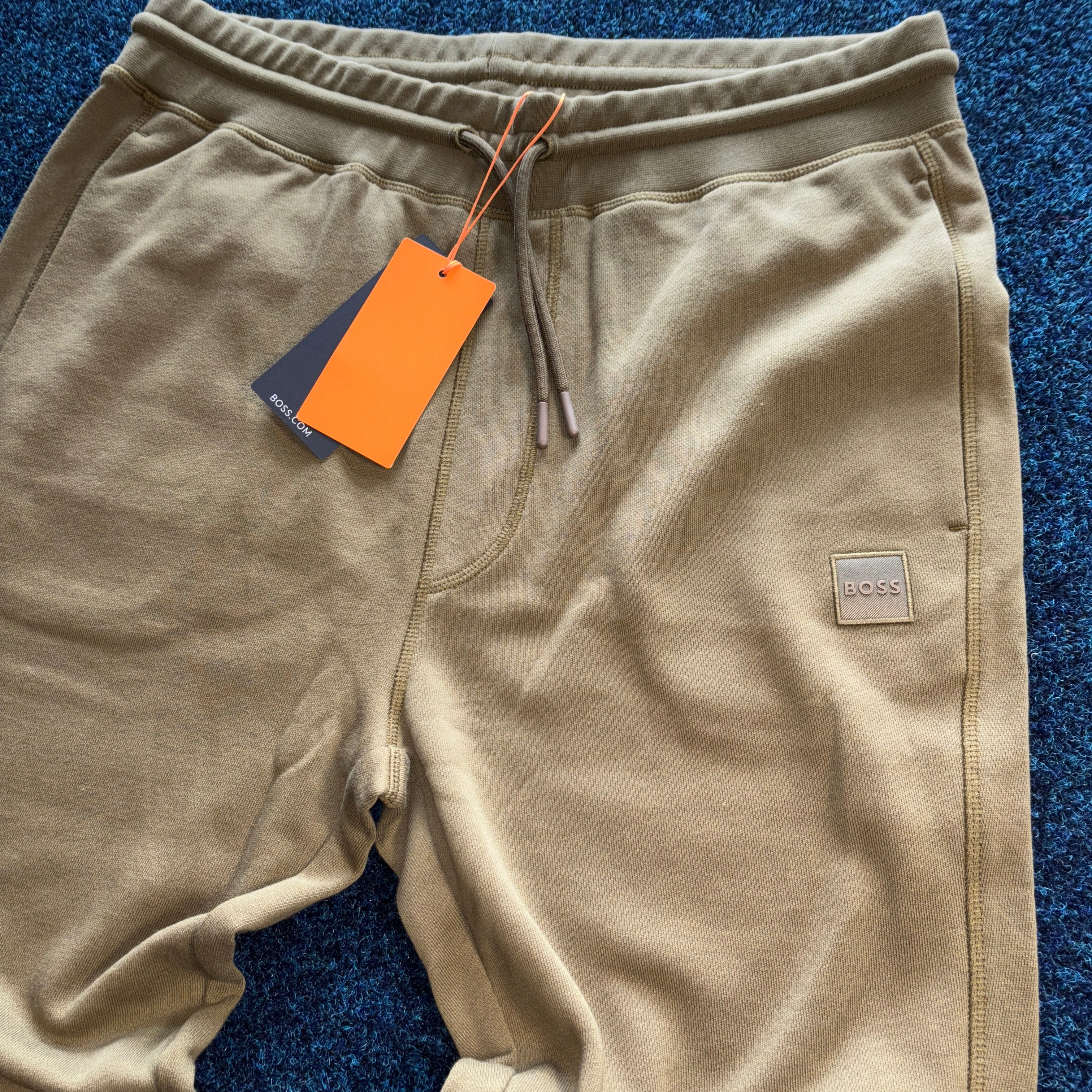 BOSS TRACKSUIT BOTTOMS KHAKI