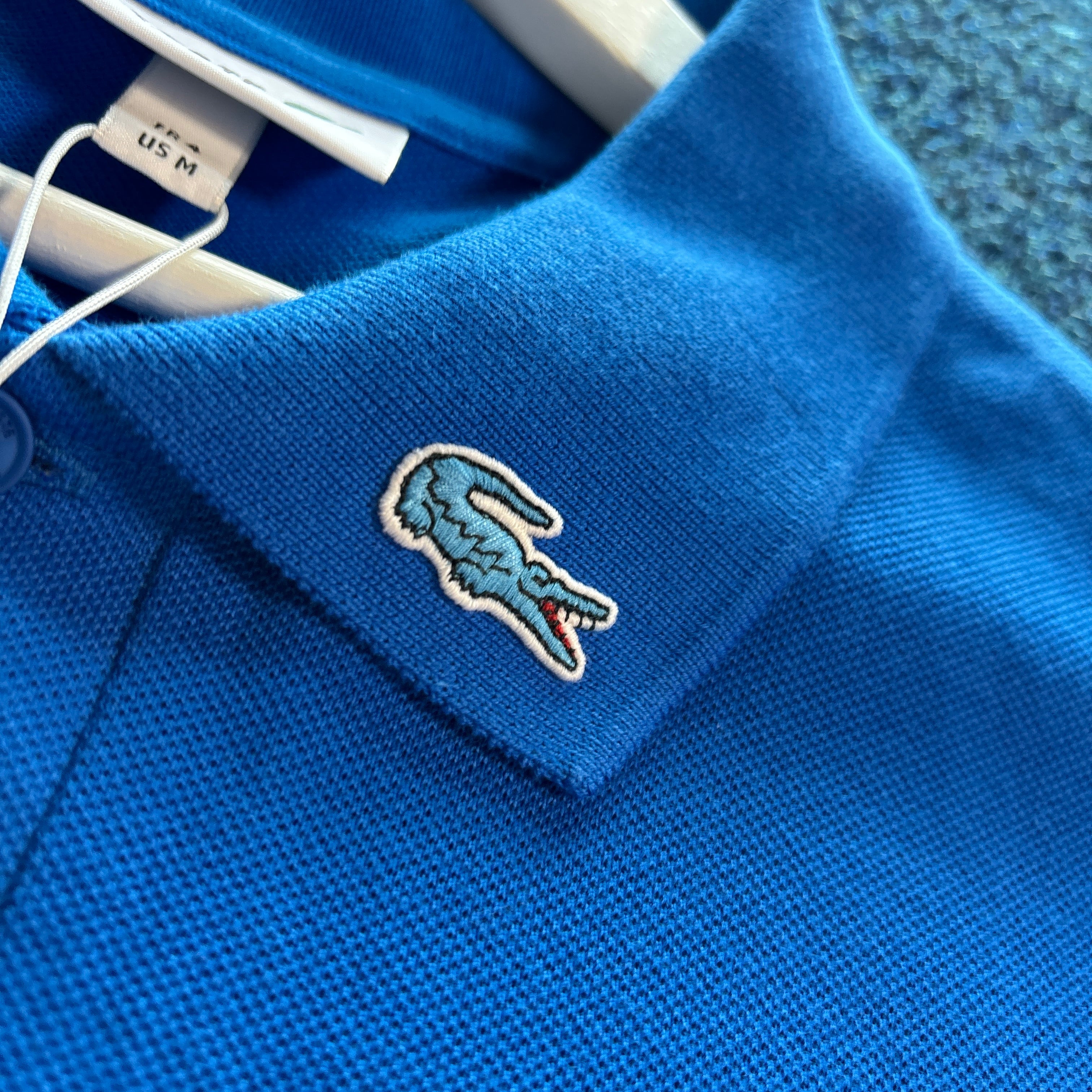 CROC LONG SLEEVE POLO BLUE