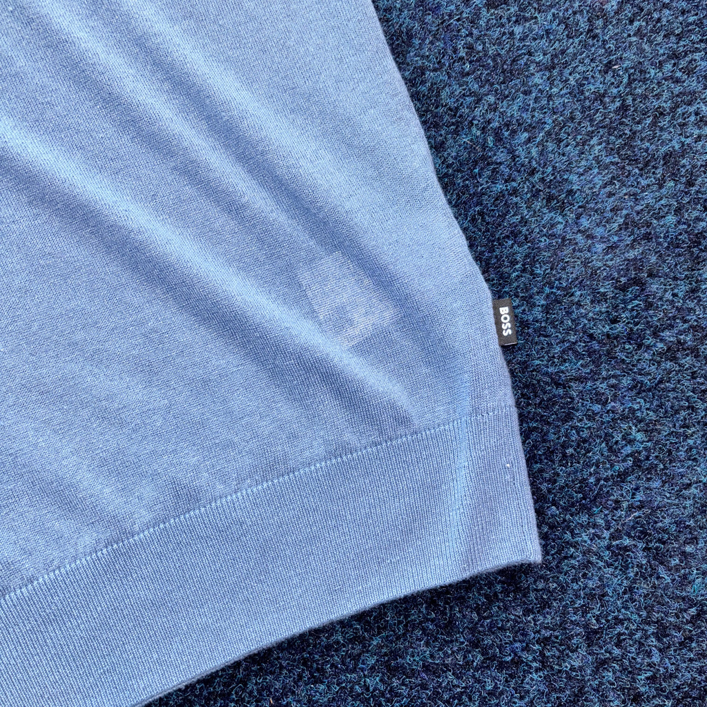 BOSS PREMIUM S/S KNITED T SHIRT BLUE