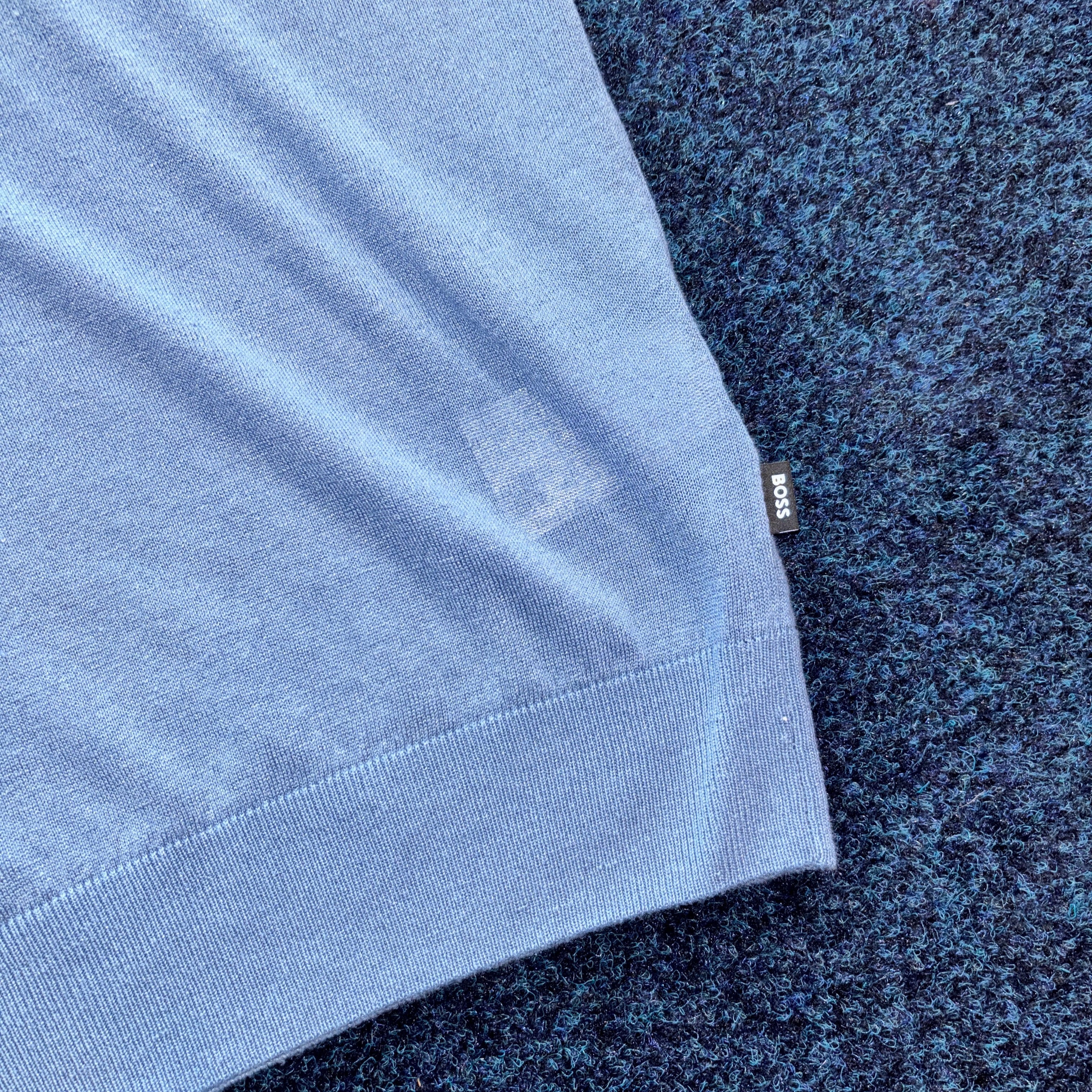 BOSS PREMIUM S/S KNITED T SHIRT BLUE