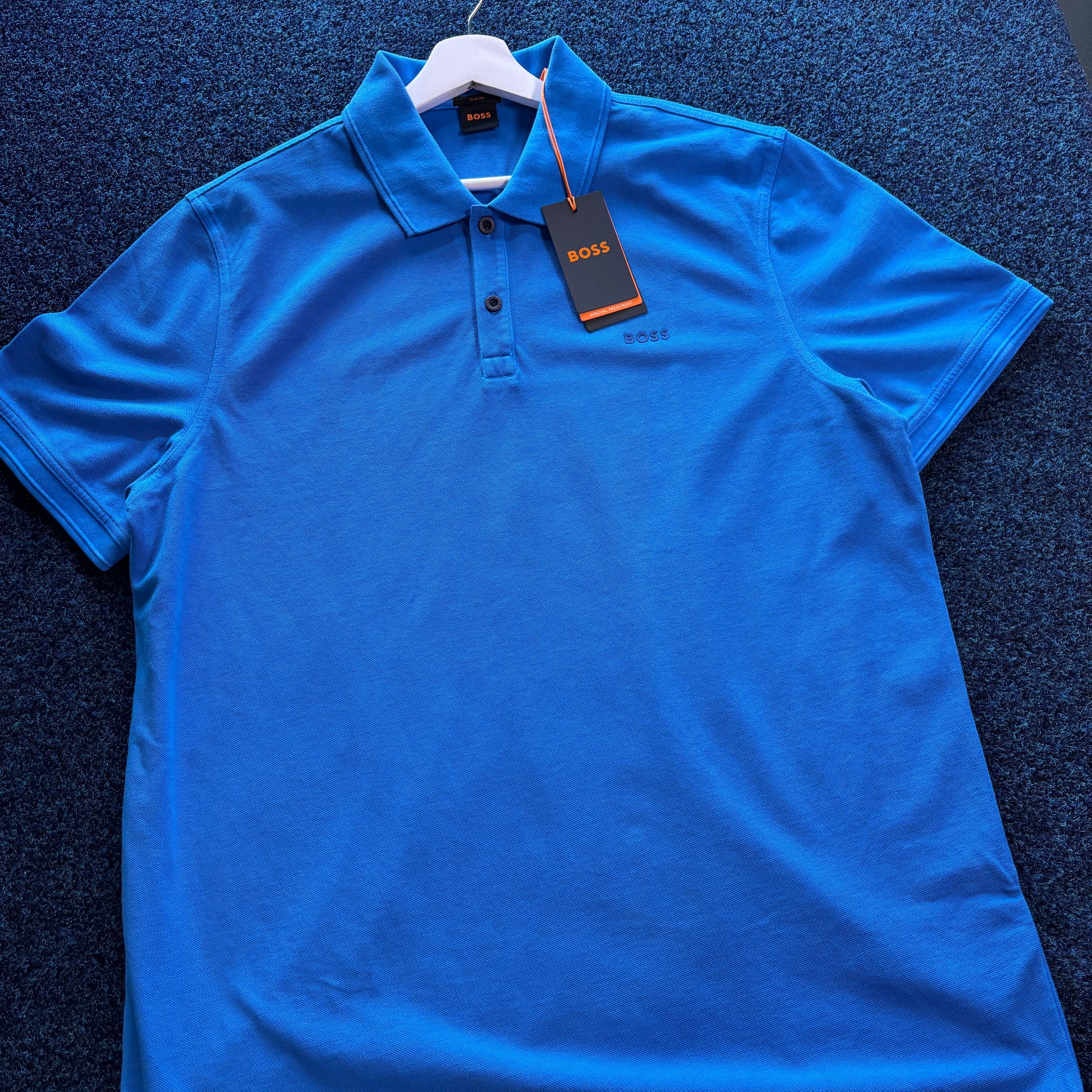 BOSS S/S POLO SHIRT BLUE