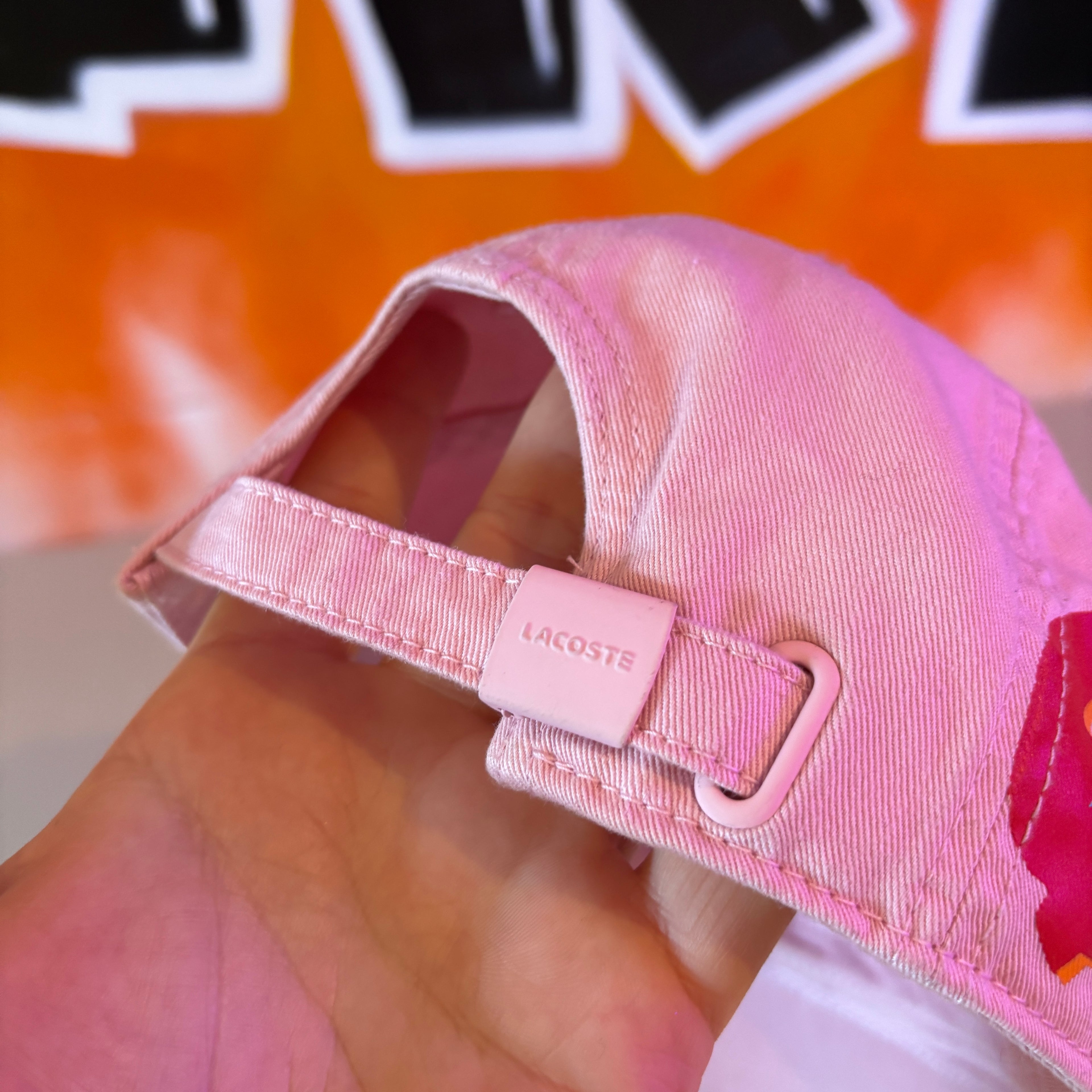 LA CROC SIDE LOGO CAP PINK