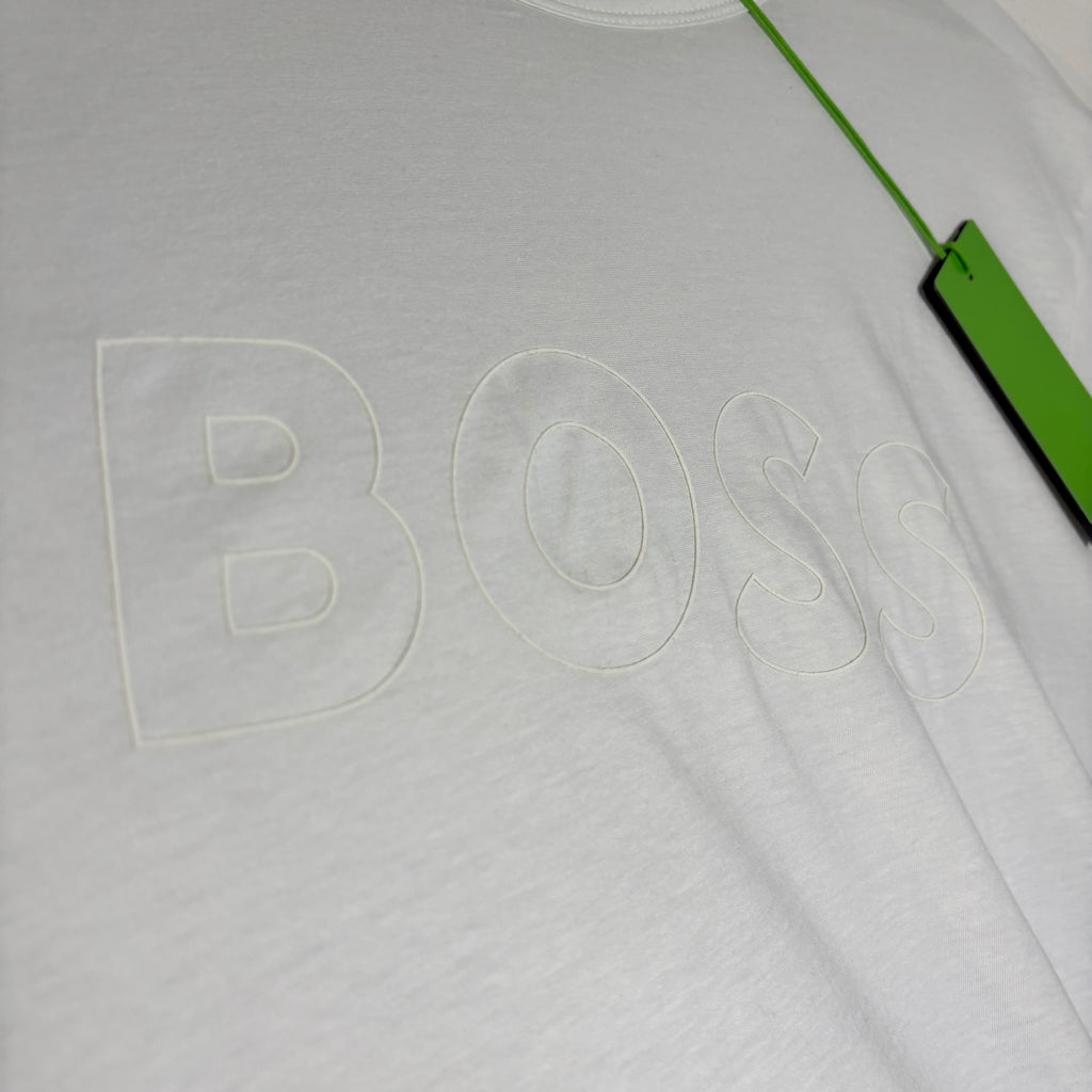 BOSS SPELLOUT TEE IN WHITE