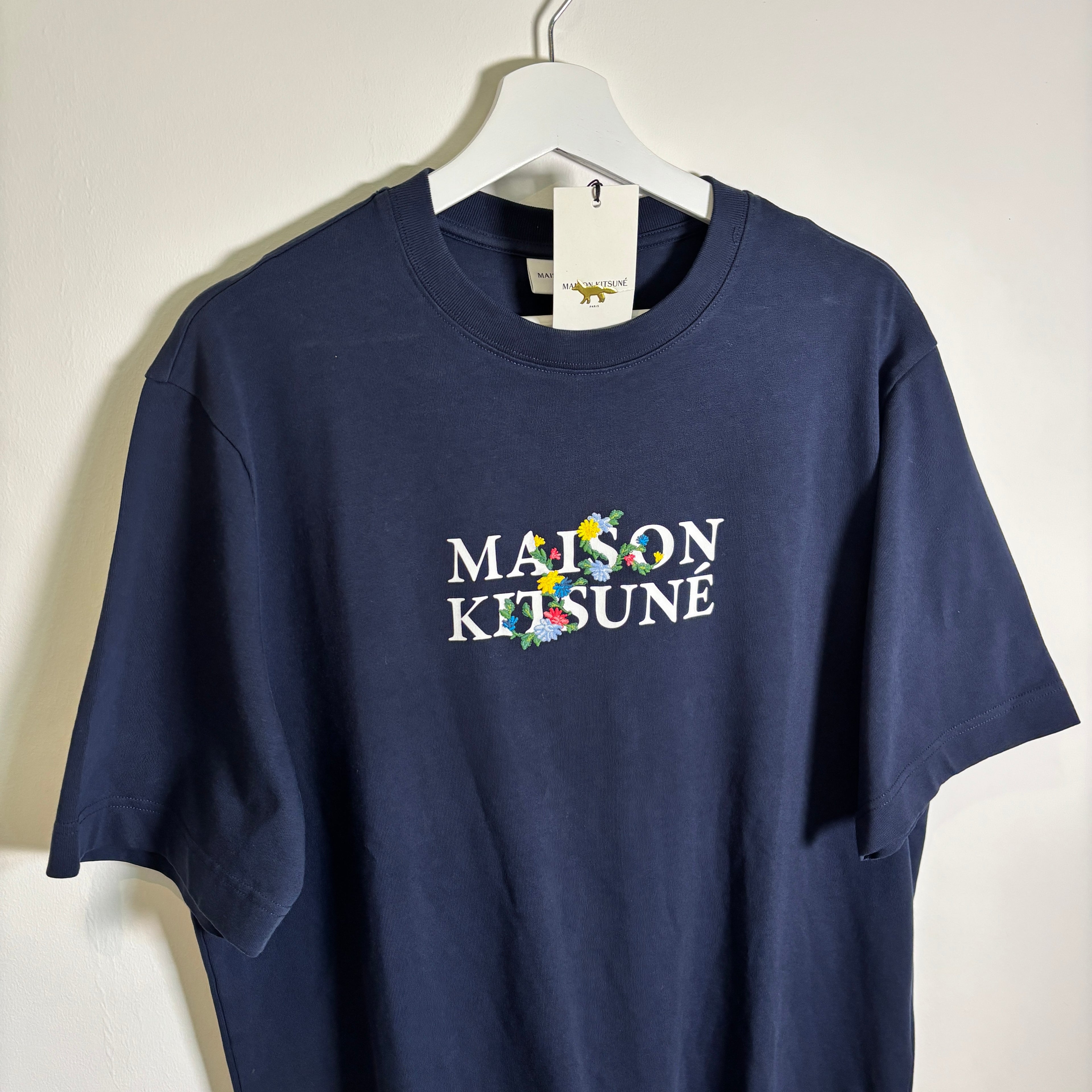 MAISON KITSUNE GRAPHIC T SHIRT NAVY