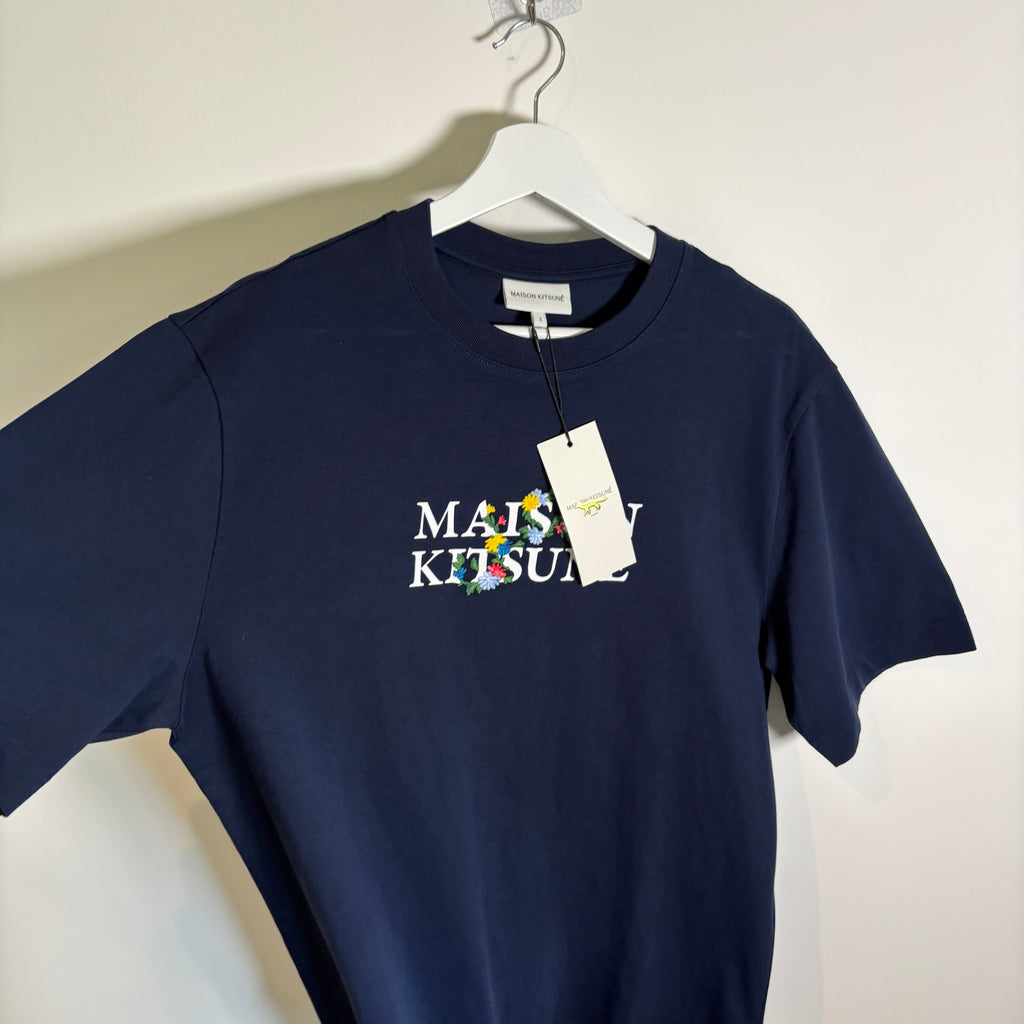 MAISON KITSUNE GRAPHIC T SHIRT NAVY