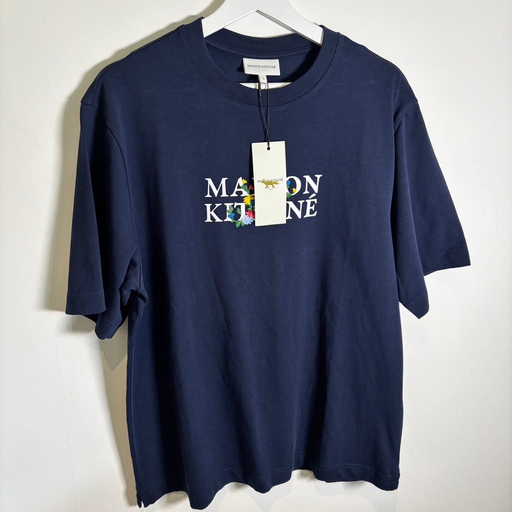 MAISON KITSUNE GRAPHIC T SHIRT NAVY