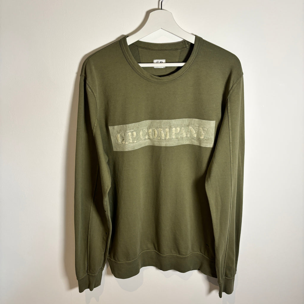 CP SWEATSHIRT SPELLOUT KHAKI