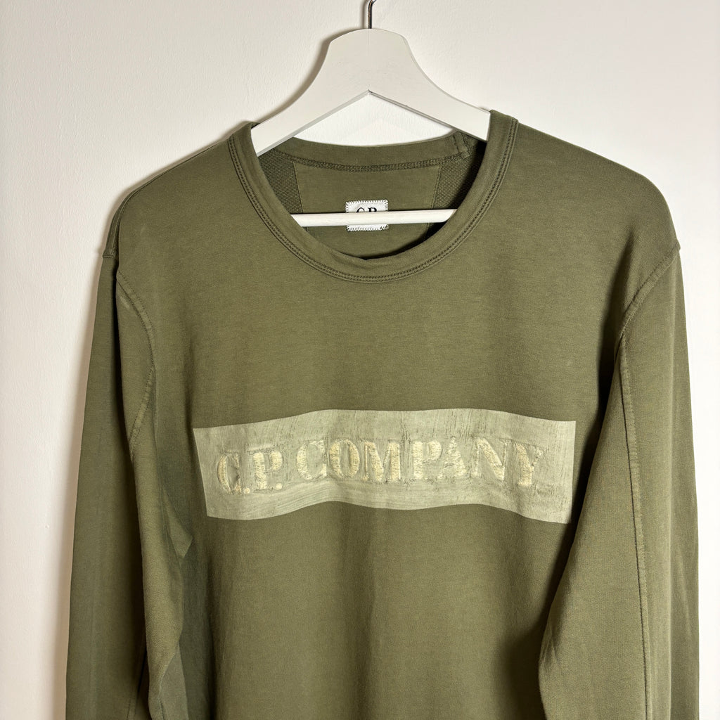 CP SWEATSHIRT SPELLOUT KHAKI