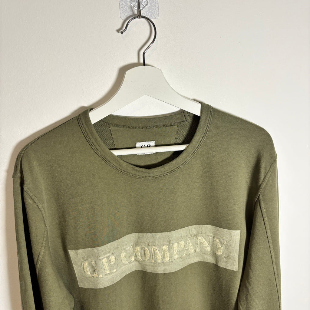 CP SWEATSHIRT SPELLOUT KHAKI